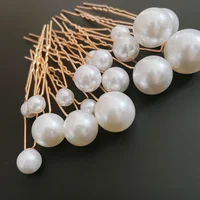 Épingles à cheveux à Clip métallique en forme de U pour femmes, 18 pièces, simulation de perle, diadème de mariée, accessoires pour cheveux, outils de coiffure de mariage 2
