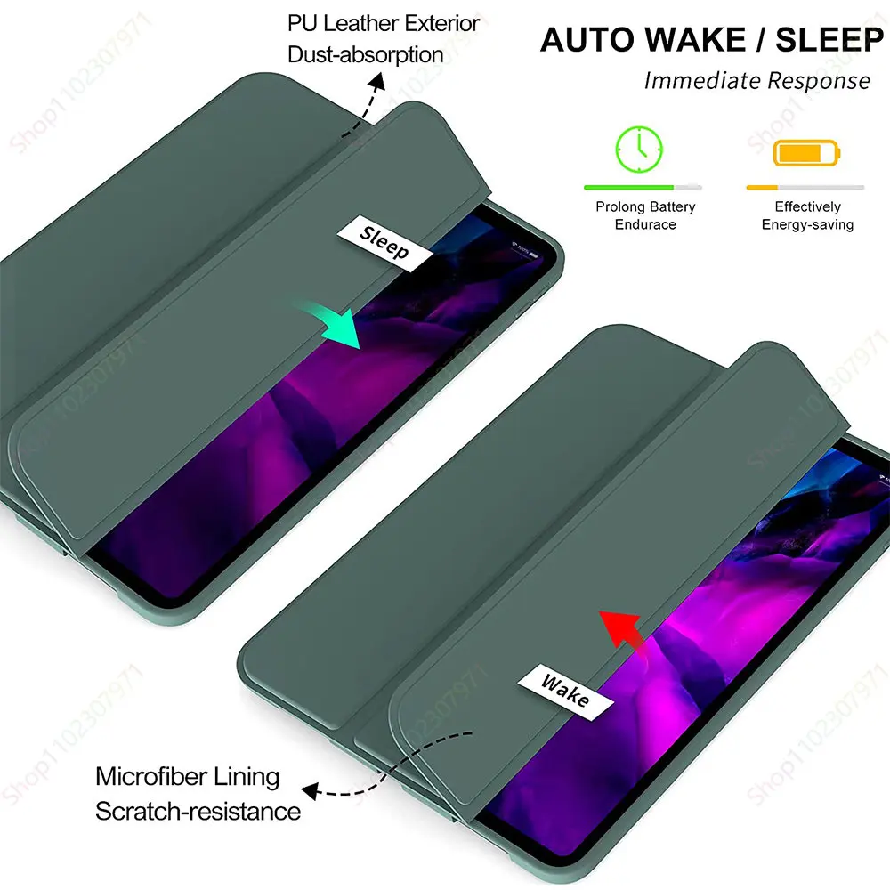 Smart Cover para Ipad Pro 11 Case 2023 2023 2023 Funda Ipad Pro 11 m1 m2 Ipad Air5 Air4 Gen Ímã Capa para Ipad 10.2 7th Gen - Imagem 4