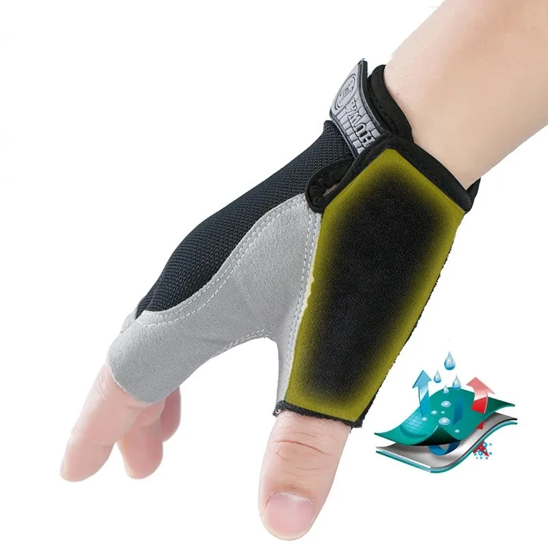 Motorcyclist Gloves for Men Women Fingerless Cycling Mtb Bicycle Gloves Gym Yoga Fitness Training Exercise Mitten Elastic Gloves 5