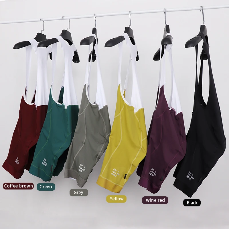 Mcycle Men's Cycling Bib Shorts Quick Dry Breathable Sport bibshort ciclismo Solid Bib Pad salopette ciclismo uomo