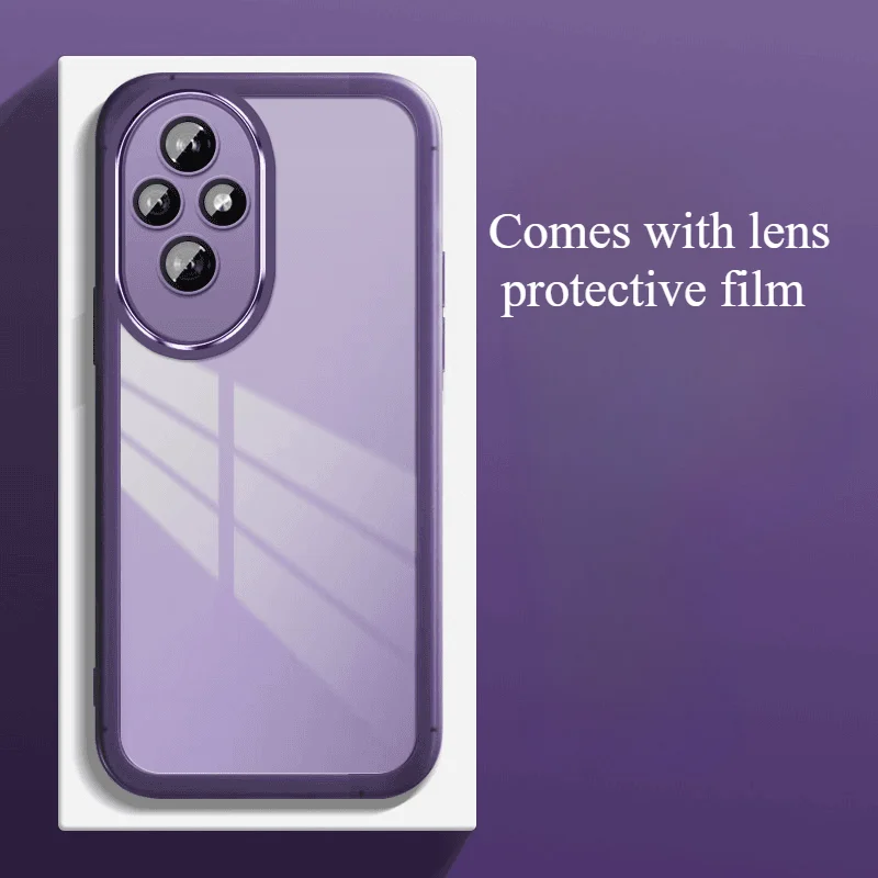 Luxury Built-in Lens Film Shockproof HD Transparent Soft Phone Case