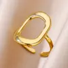 Bagues en acier inoxydable 316L pour femmes, couleur or réglable, petite étoile ouverte, bijoux féminins, cadeaux de mariage, nouvelle tendance