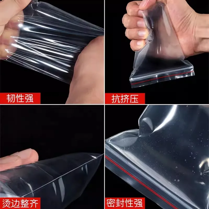 High Quality 10pcs/lot Big Zip Lock Plastic Bags 50cm 70cm Large Ziplock Poly Transparent bag 50x70cm for Clothes Quilt 4