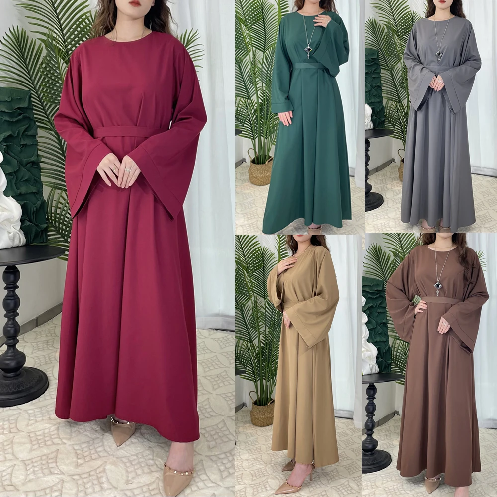 

Middle East Abaya Women Muslim Long Sleeve Maxi Dress Turkey Kaftan Arab Eid Ramadan Islamic Robe Femme Jalabiya Vestidos Caftan