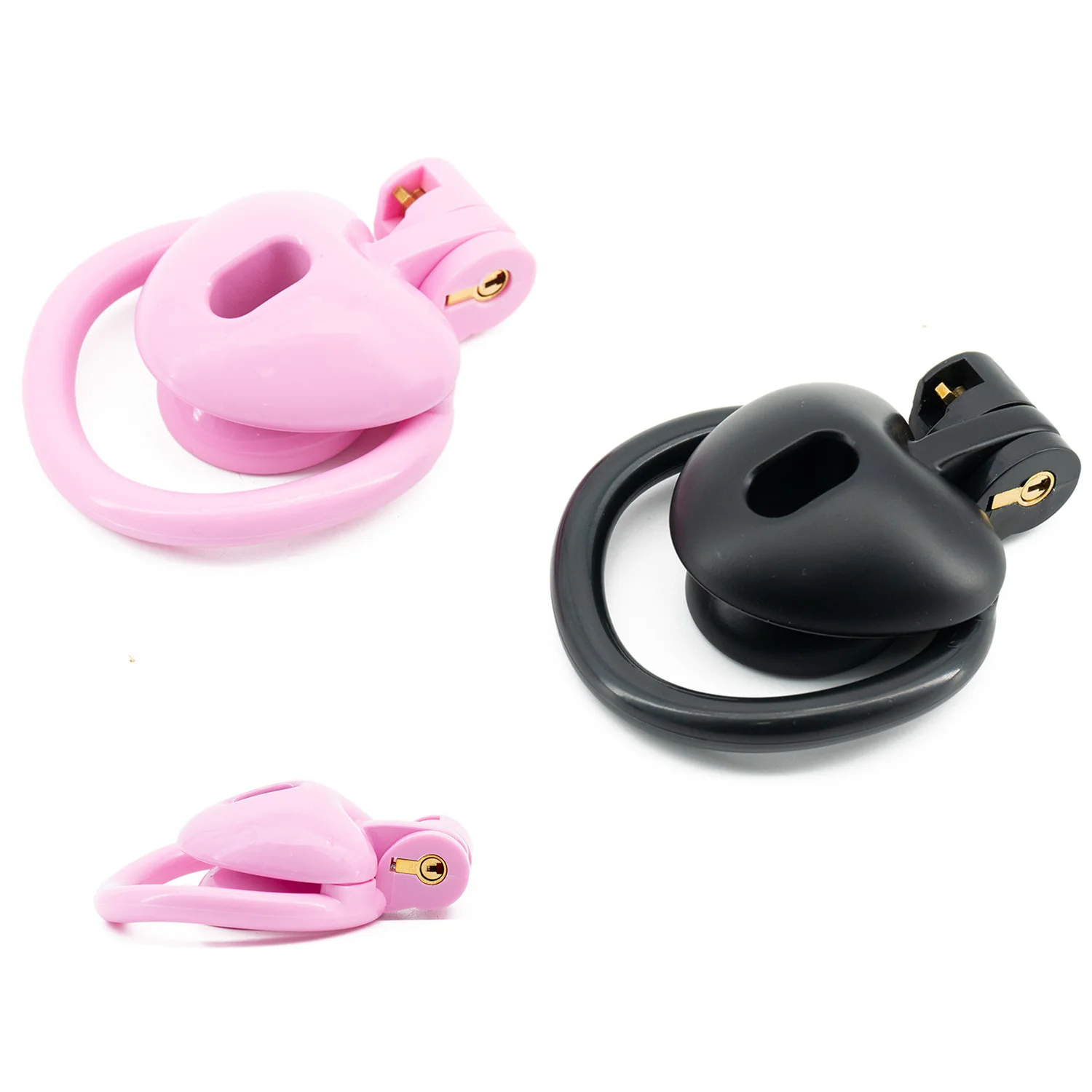 Penis chastity cage chastity lock sex toy Heart Shape Man Chastity Cage Negative Mini Penis Device With 4 Size Curve Ring