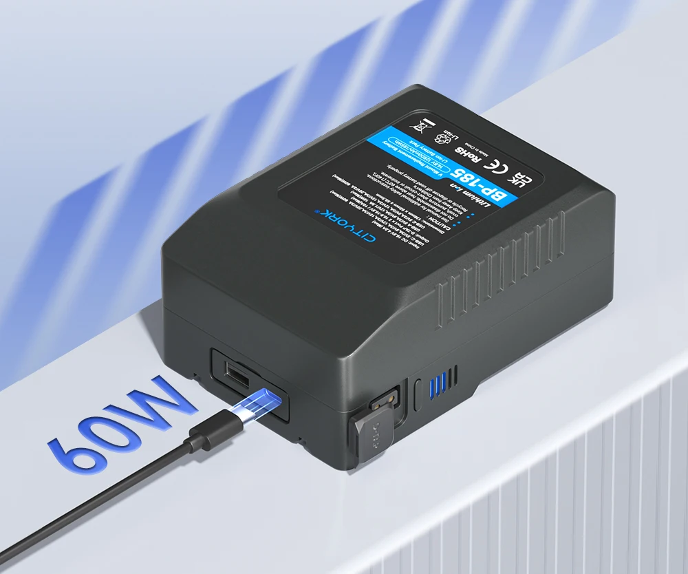 CITYORK 14,8V V-Mount Akku BP95 BP185 für Typ-C USB Micro Taschenbatterien für Kameras Smartphones Laptops ﻿ – Detail 29