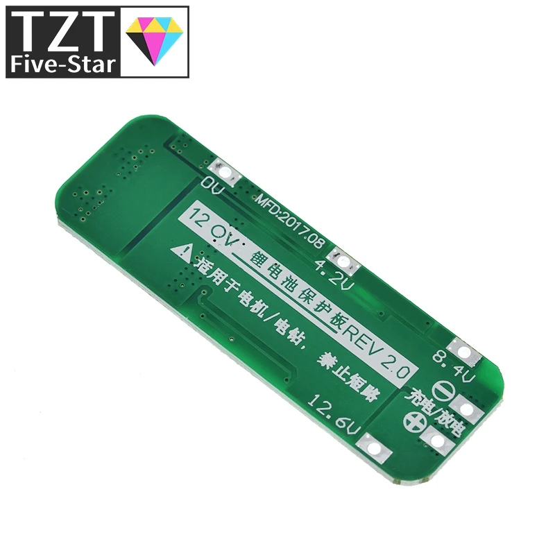 3S 20A Li-ion Lithium Battery 18650 Charger PCB BMS Protection Board For Drill Motor 12.6V Lipo Cell Module 64x20x3.4mm