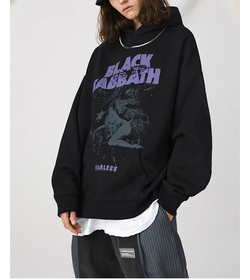 Harajuku Oversized Unisex Hoodies Hip-Hop Loose Sweatshirt Graffiti  Letters Digital Printing Men Casual Streetwear Pullover sun hoodie