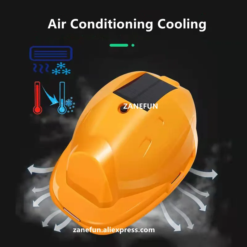 Blanc B - Casque De Sécurité Avec Ventilateur Double Face À Énergie