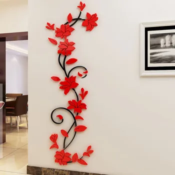 DIY Acrylic Mirror Flower Decal 1