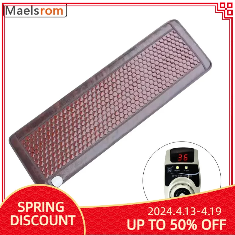 Heating Jade Germanium Stone Massage Mat Electric Heated Tourmaline Massage Mattress Natural Jade Hot Compression Cushion Pad relax heated tourmaline germanium stone massage mat korea jade mattress heating massager health tourmaline mattress