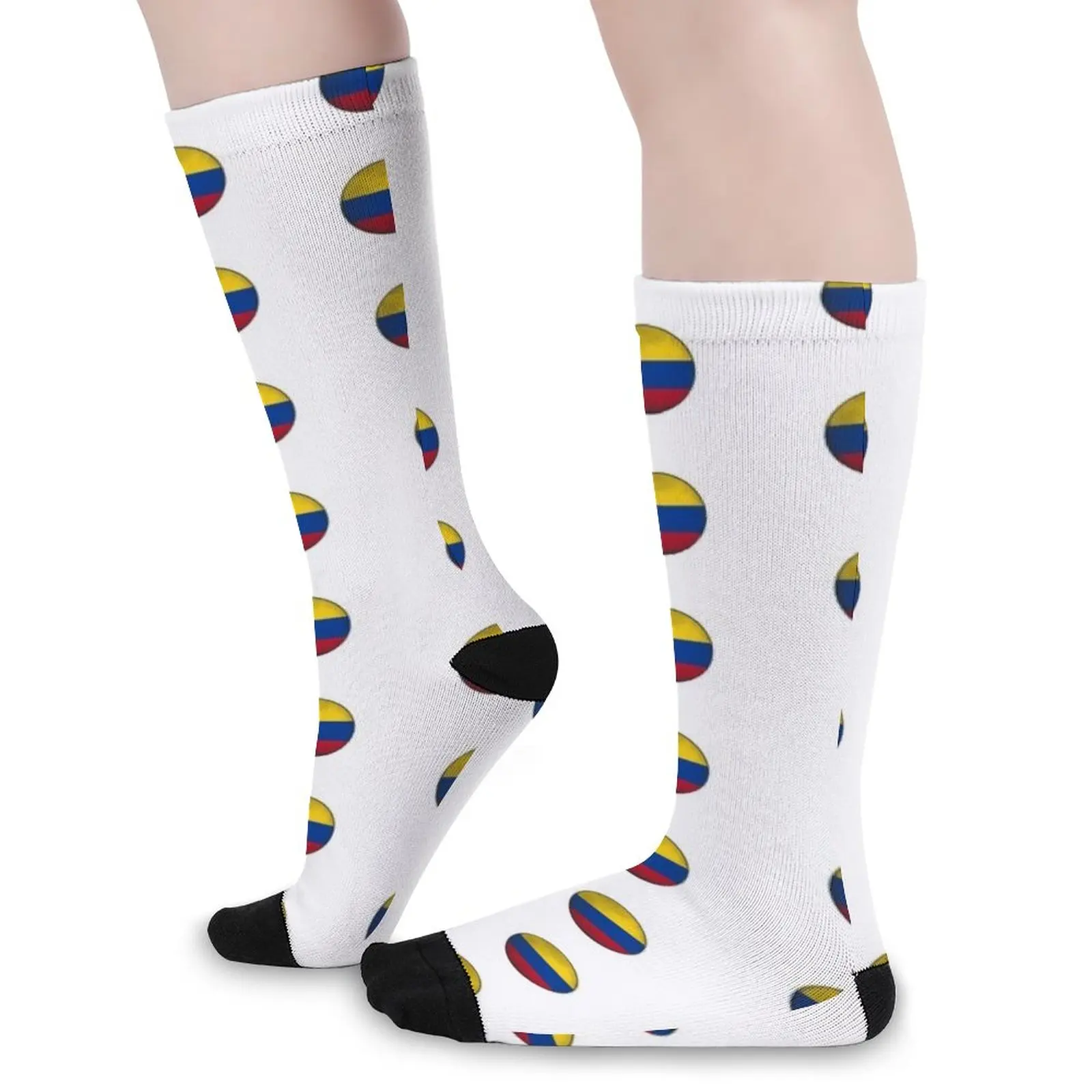 colombia flag ball Socks Run stockings for men Men cycling socks Men's winter thermal socks