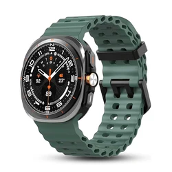 Premium Marine Silicone Sport Strap for Smartwatches - Durable and Comfortable Bracelet Band (Dark green)