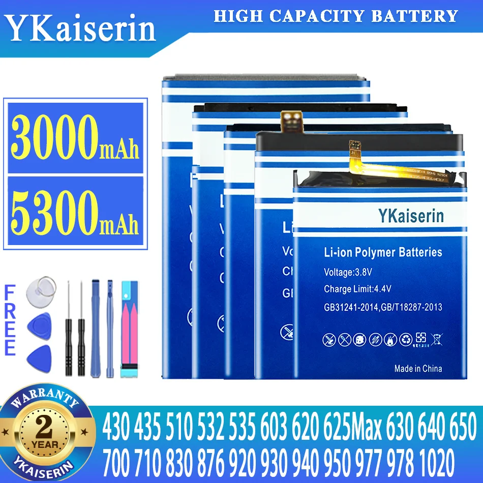 Batteria Per Nokia Lumia 535 830 640 930 630 977 978 710 510 603 950 940 Xl 650 435 532 1020 876 920 640 625Max 700 Zeta 430 620