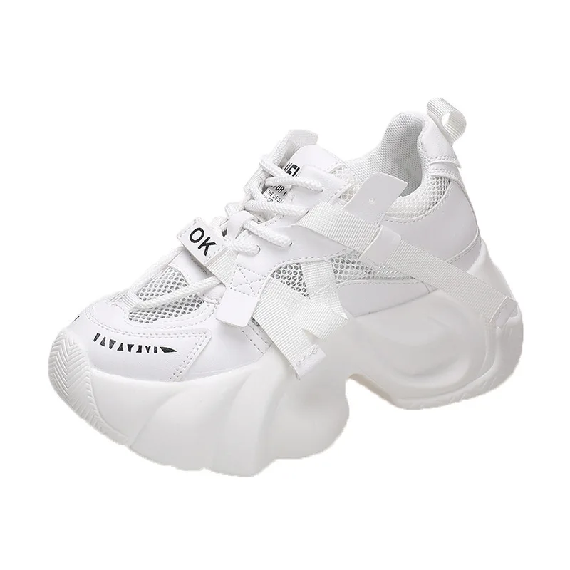 Spring And Autumn New 2023 Daddy Shoes Women'S Fashion Thick Bottom Korean Style Trendy Casual Sports Shoes Women'S Singles Gift