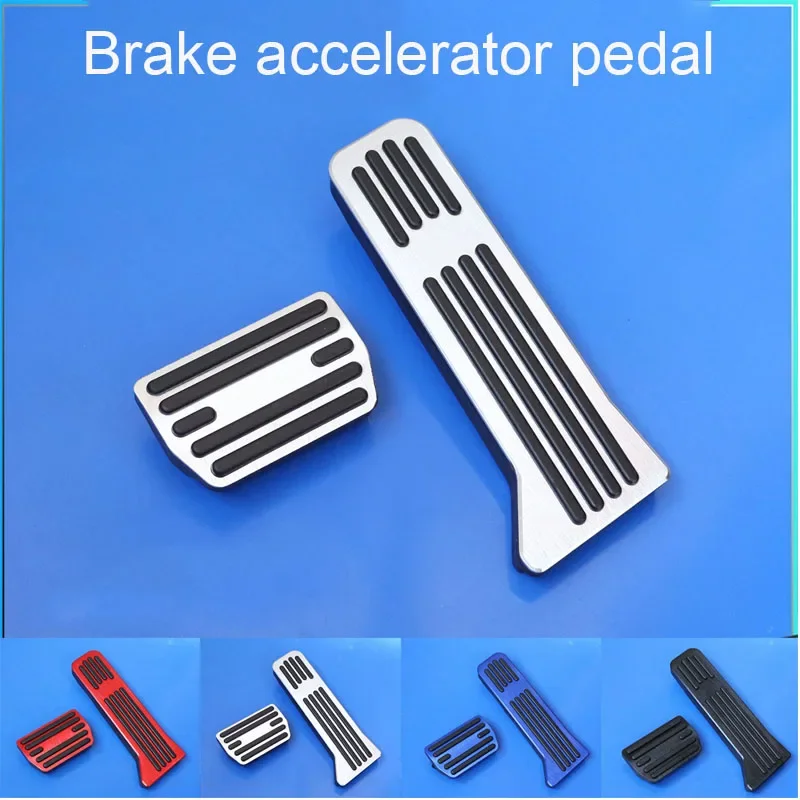 Car Pedals Aluminium Alloy Fuel Gas Pedal Brake Non-Slip Pedal Cover Rest Auto Accessories For Volvo EX30