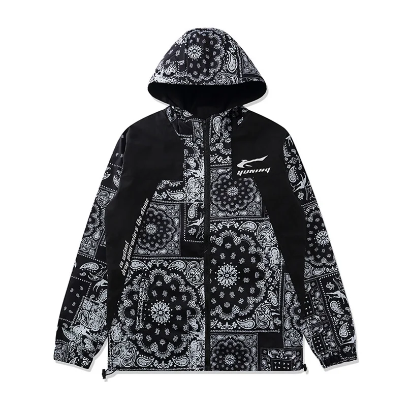 

Quilited Spring New Bandana Print Jacket Men Oversize Trendy Casual Hooded Coats Couple Paisley Clothing 2023 Autumn