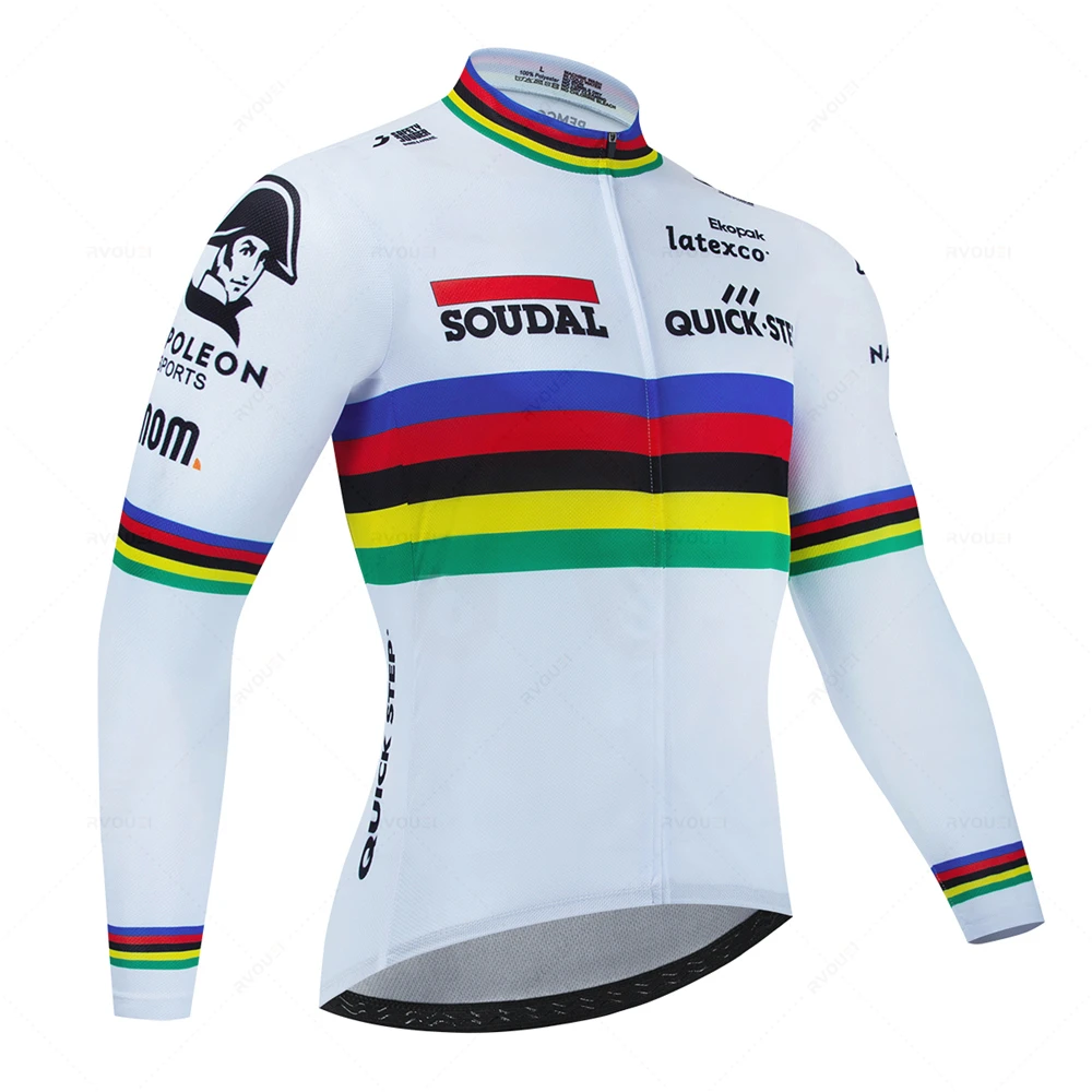 新品 SOUDAL Quick-Step サイクルジャージ／Ekopak ボトル Soudal Quick Step Cycling Jersey Set Summer New MTB Bike