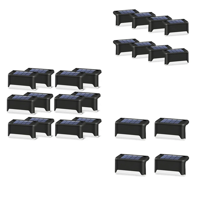 

12Piece Outdoor Stair Solar Light Waterproof Garden Step Lamp Lawn LED Warm Light