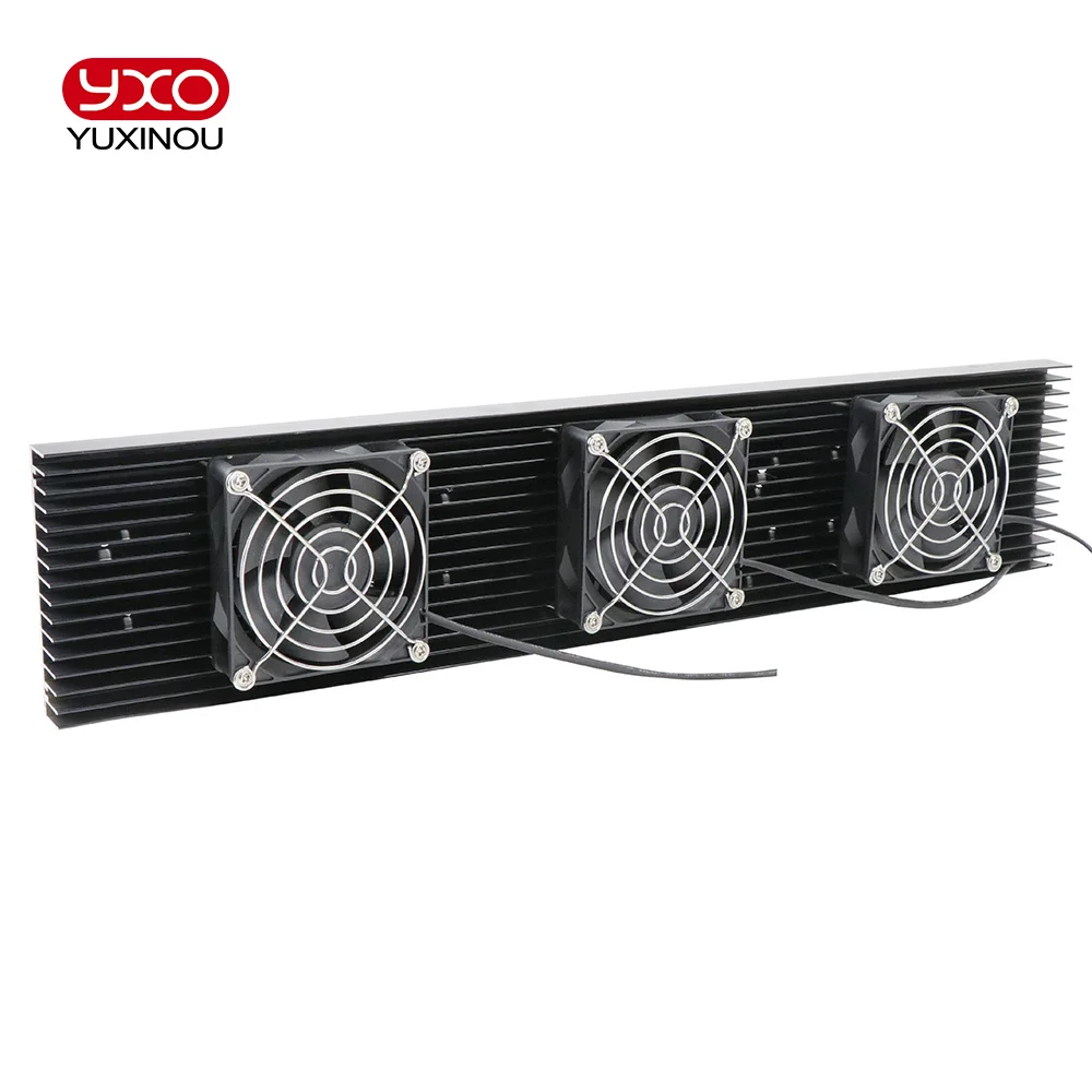 500x100x40mm Aluminum Heatsink With 110V/220V Fan For 200W 500W LED light Cooling Cooler LED Plants Growing Indoor Lighting