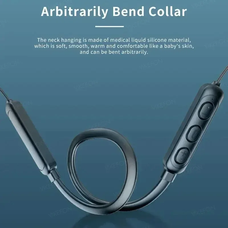Wireless Bluetooth Headset NeckHanging Stereo Noise Reduction Universal Sports Headset Microphone 4