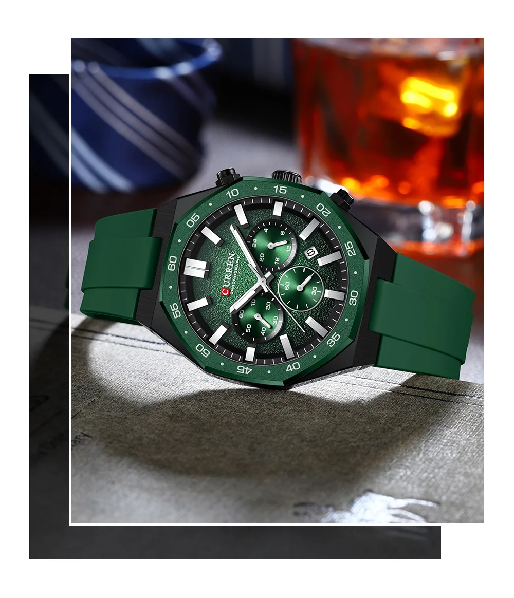 Montre à quartz classique pour homme, multifonctionnelle, lumineuse, chronographe, calendrier, étanche, sport, mode._voghion.com