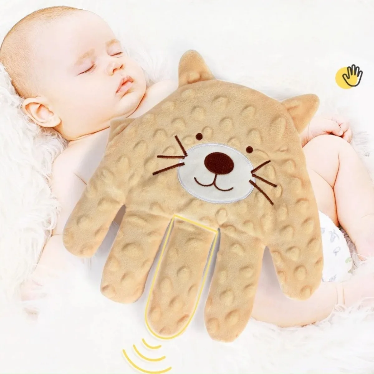 Soothing Baby Aid Sleeping Patting Doll Pillow Soothing Palm Toy Newborn Sleep Companion Baby Nursing Pillow Remot Control Palms 3