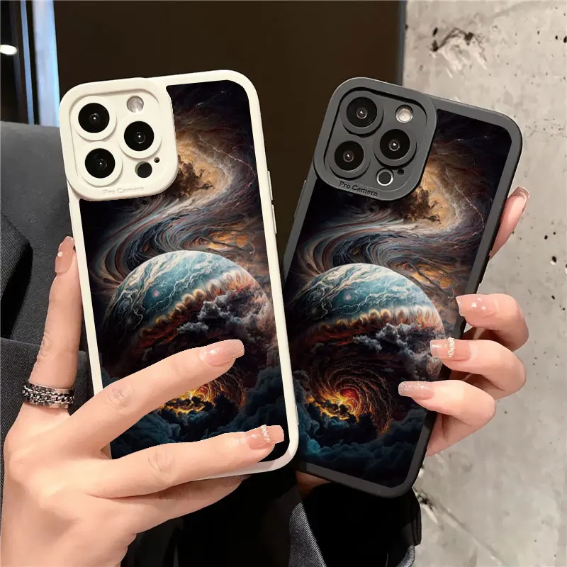 Fantasy Sky Scenery Cloud Phone Case For iPhone 7 8 Plus SE 2020 14 13 12 11 Pro Max 14 Plus XS X XR Soft Silicone Phone Covers