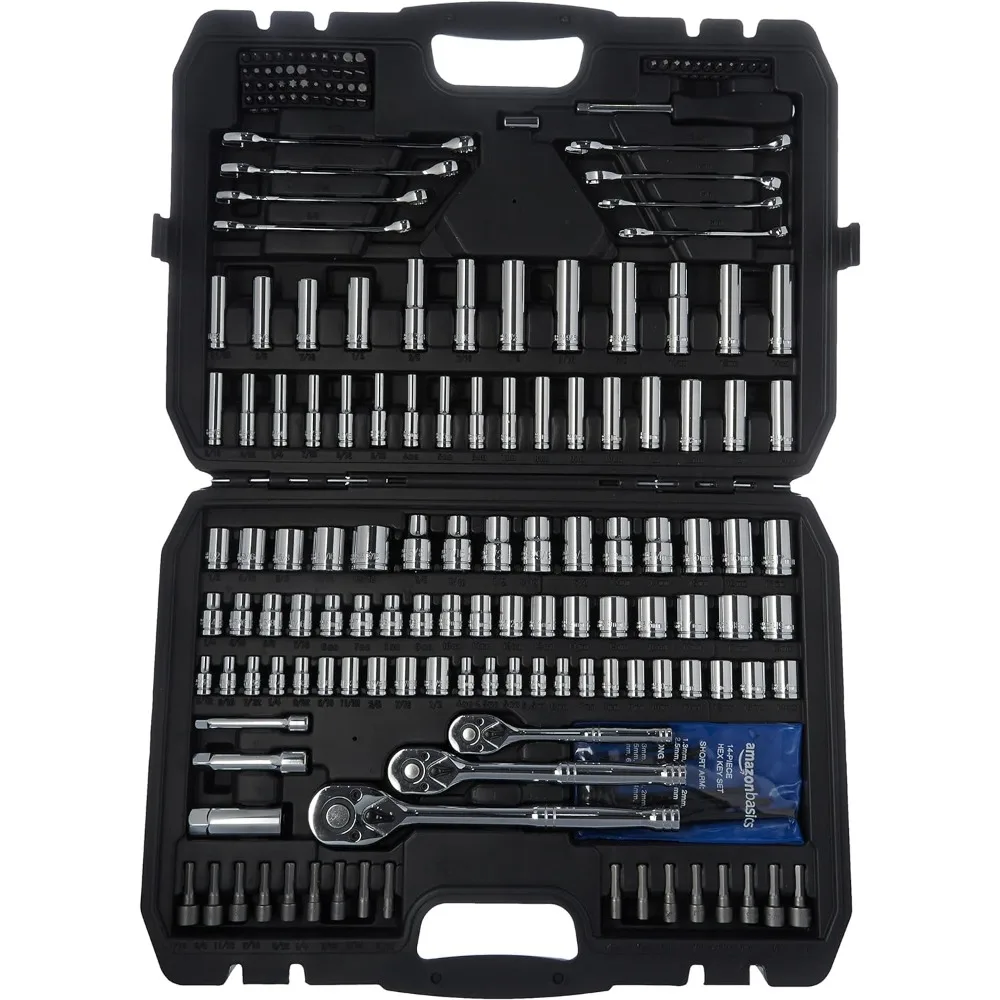 

Mechanic's Tool Socket Set With Case, 201-Piece
