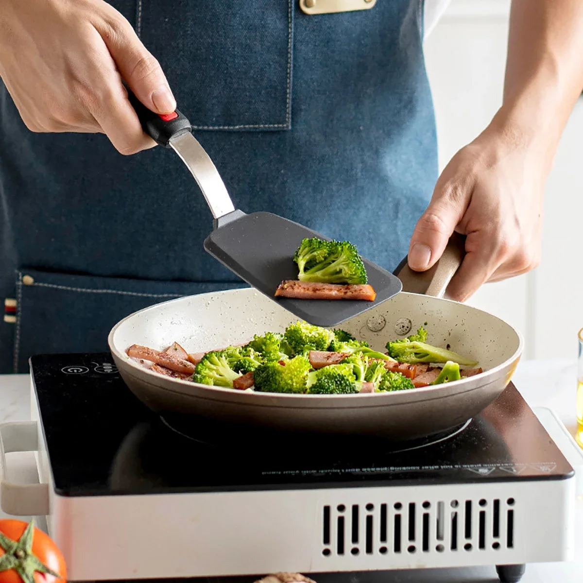 Fried Fish Steak Spatula Cooking Tool Set Stainless Steel Silicone Cooking Utensils Frying Shovel Leaking Shovel Kitchenware Set kitchen utensils