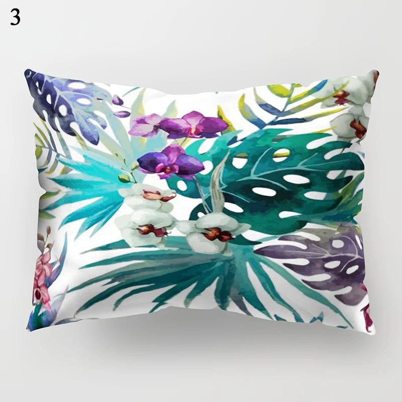 30x50cm Tropical Leaf Monstera Cushion Cover Polyester Throw Pillows Case Sofa Home Decorative Green Plants Print Pillowcase