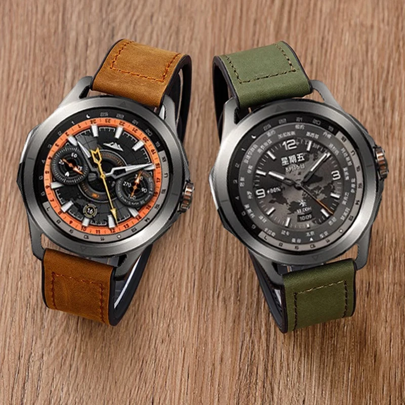 Magnetic Buckle Silicone-Leather Watch Strap, 22mm – Premium Watchband