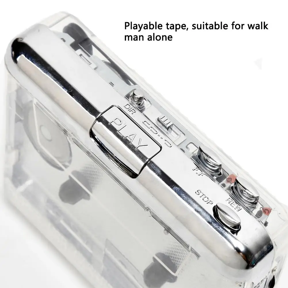 Cassette Player Portable Tape Recorder To Mp3 Full Transparent Shell Type-c Port Convert Walkman Tape To Cd Capture Recorder