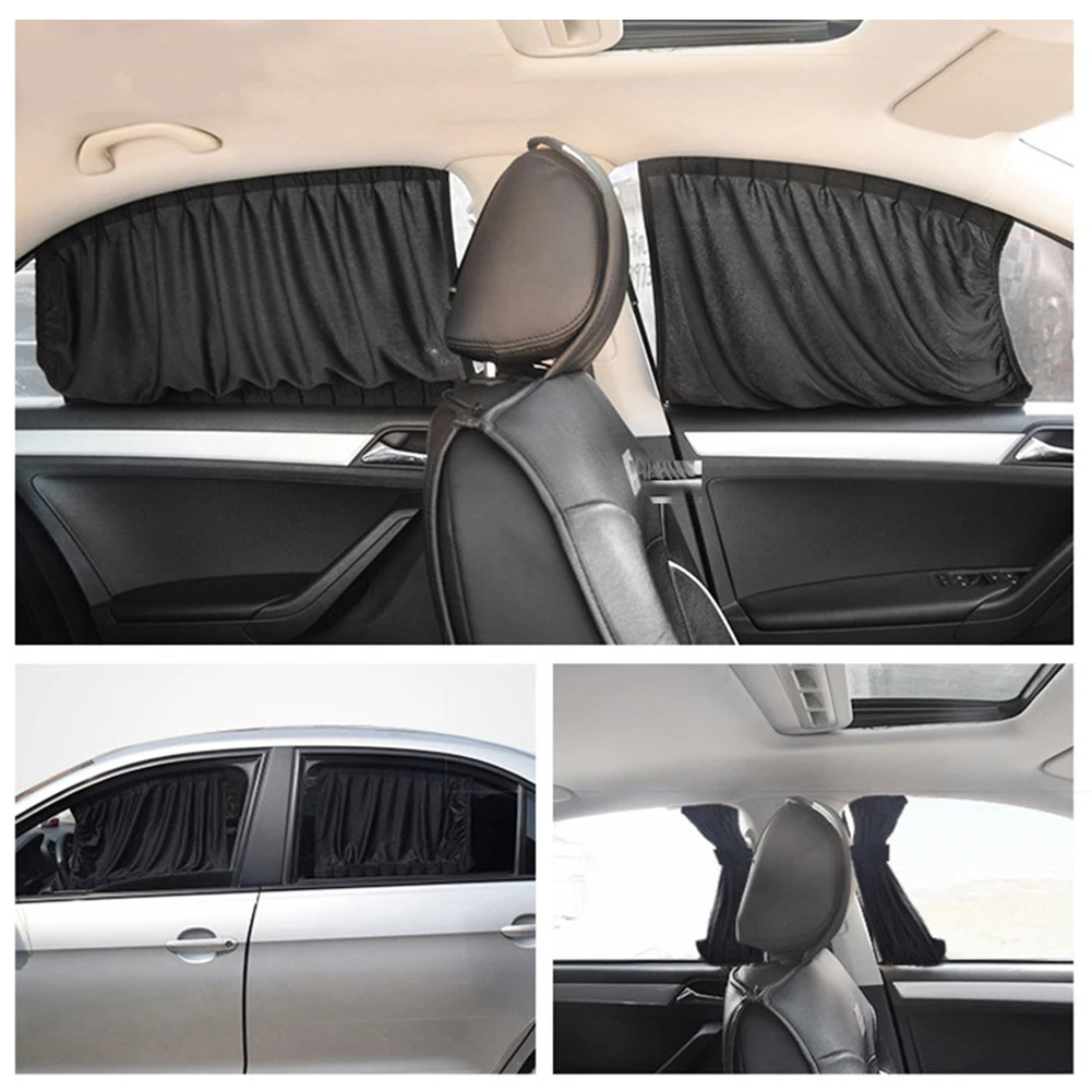Generic 2 Pcs/Set Car Curtain Automobile Window Sunshade Polyester Sun