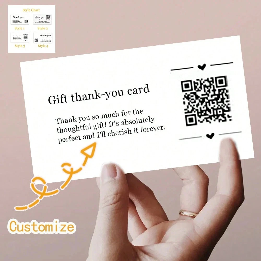 100개 맞춤형 카드 인사말 QR 코드 결제 쿠폰 생일, 결혼식, 파티, 휴일 행사..