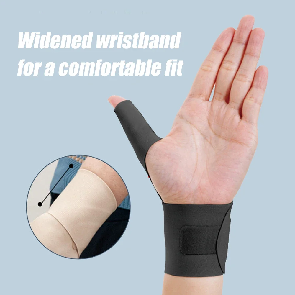 1Pcs Thumb Wrist Support Brace Elastic Fingerless Glove Waterproof Wrist Compression Sleeve Splint For Pain Relief