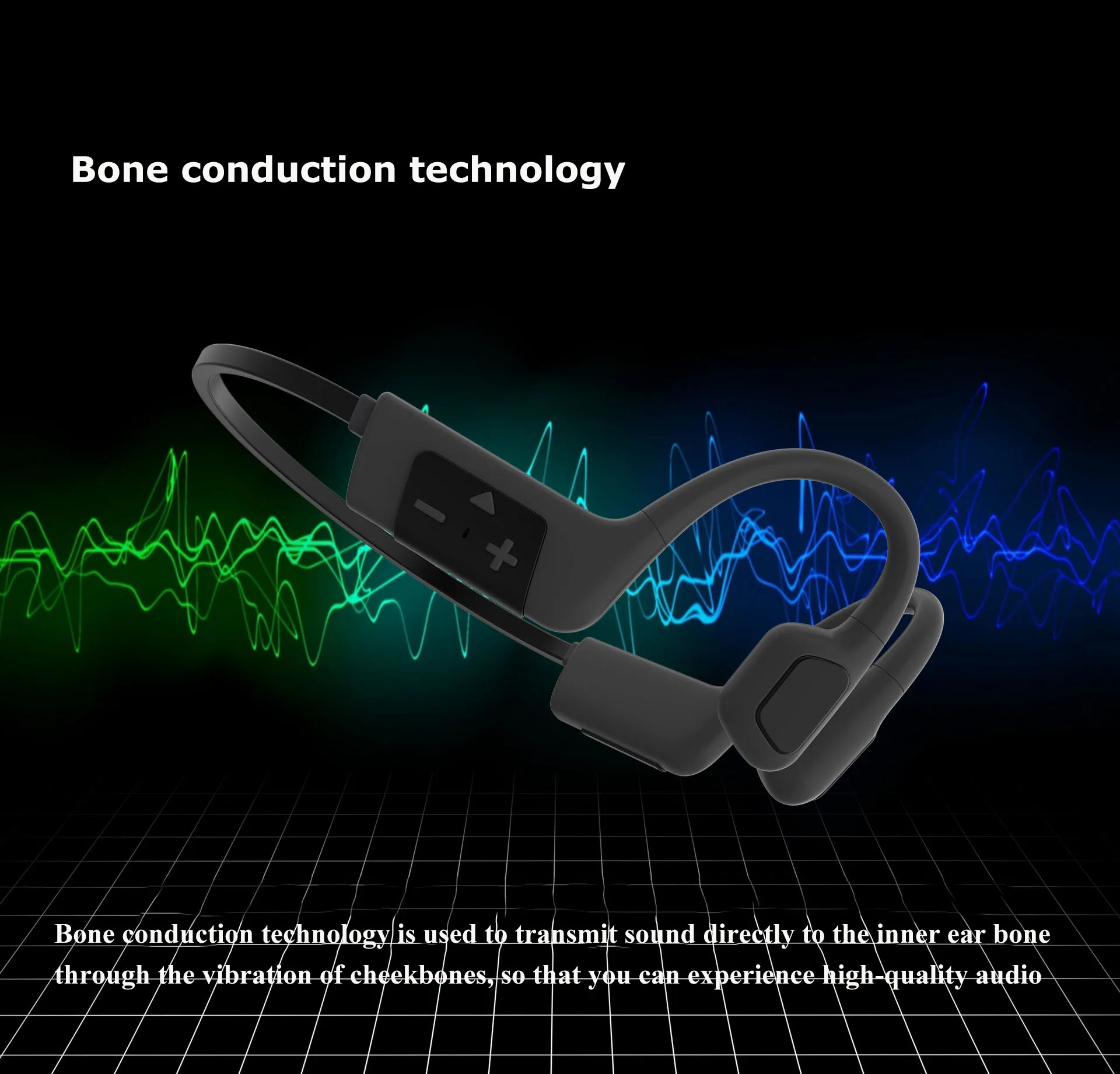 Swimming Bone Conduction Headphones IPX8 Waterproof Bluetooth 5.3 Bone Conduction Earphone with Microphone 32GB Music Player