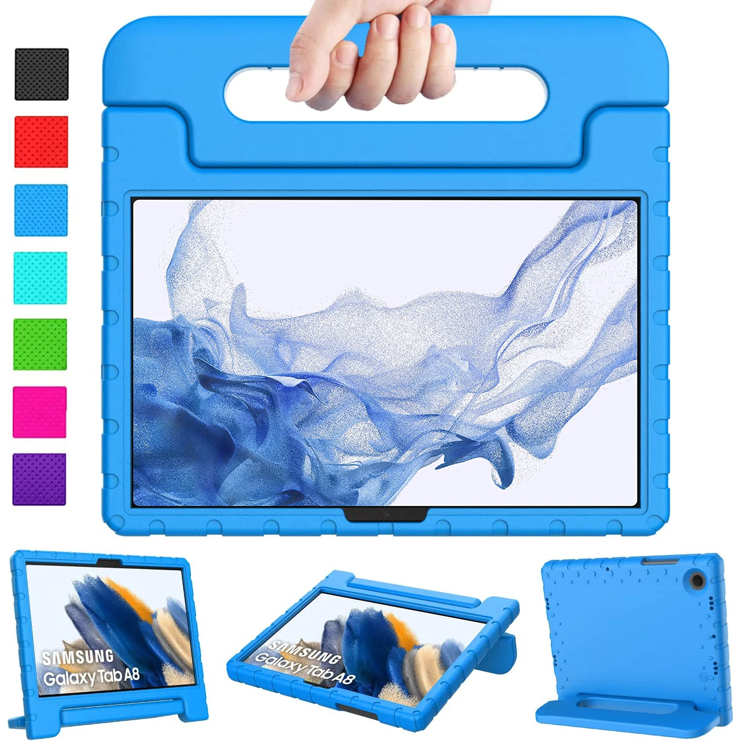 Custodia Per Sumsung Tab A S5E S6 A7 Lite S7 S8 Plus A8 10.5 Supporto A Mano Antiurto Eva Full Body Cover Stand Per Bambini