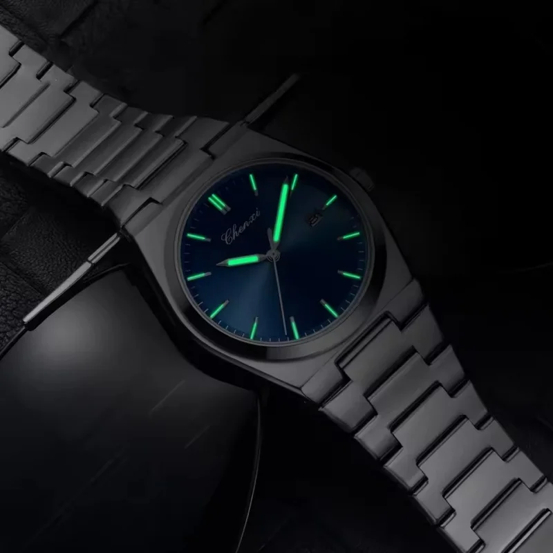 CHENXI 683 ساعة رجالية بسيطة مقاومة للماء تقويم ضو...