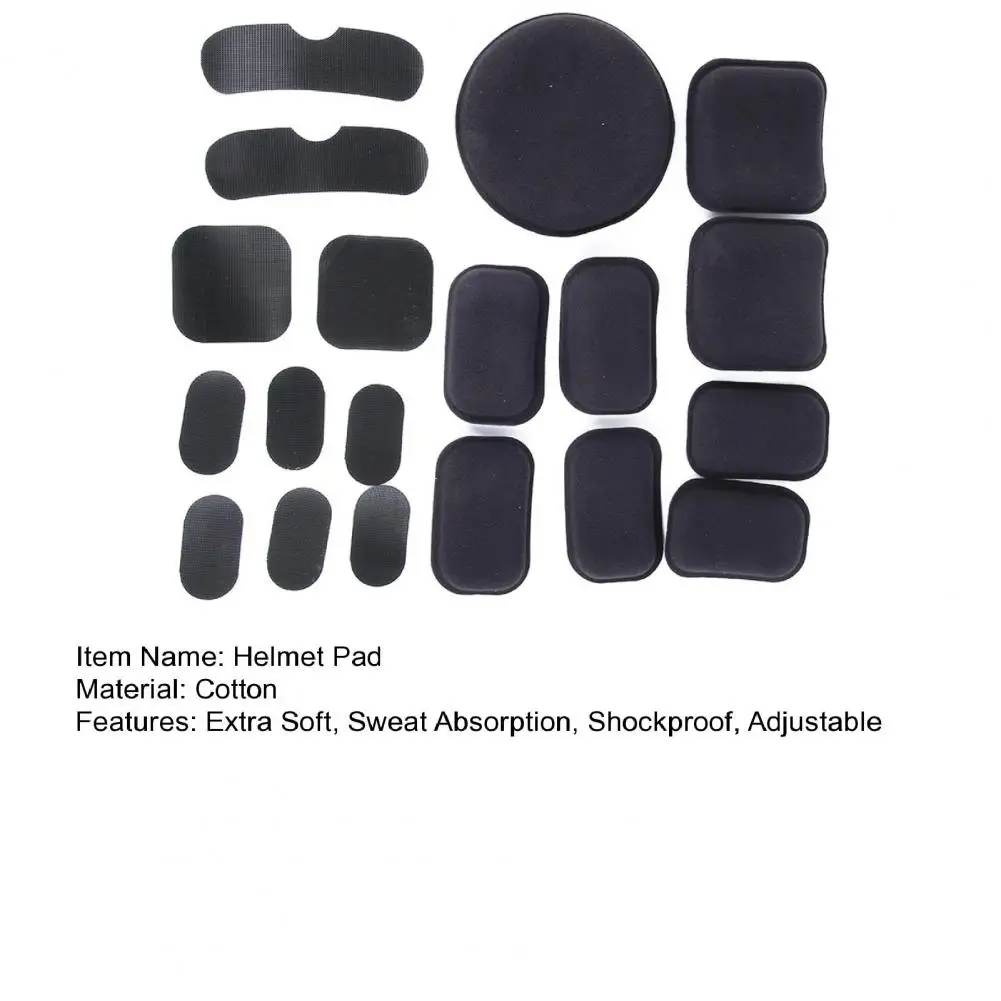 1 Set Helmet Pad Extra Soft Moisture Wicking Adjustable Impact Resistant Comfortable Fit Helmet Padding Cushion Replacement Kit