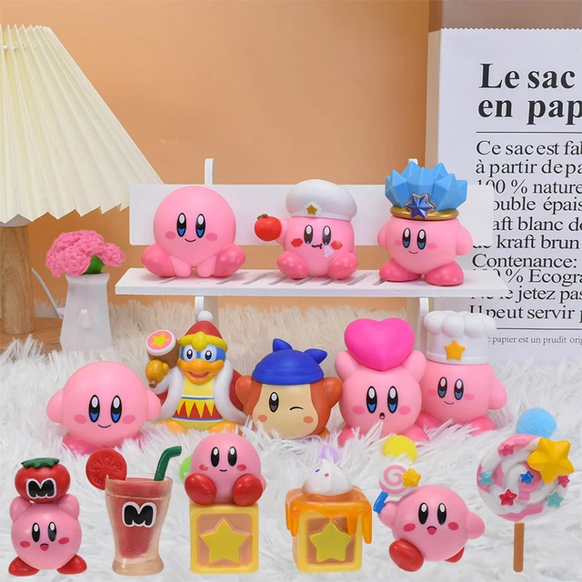8Pcs/Set Game Super Pink Stars Kirby Action Figures Soft PVC Model Brave  Players Adventure Dream Land Collection Kid Gift Toy