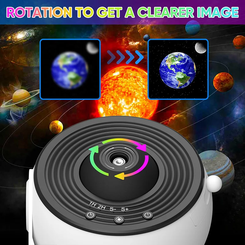 Star Projector Night Light Galaxy for Bedroom Room Decor Children Kids Gift 13 In 1 Display Effect 360&deg; Rotate