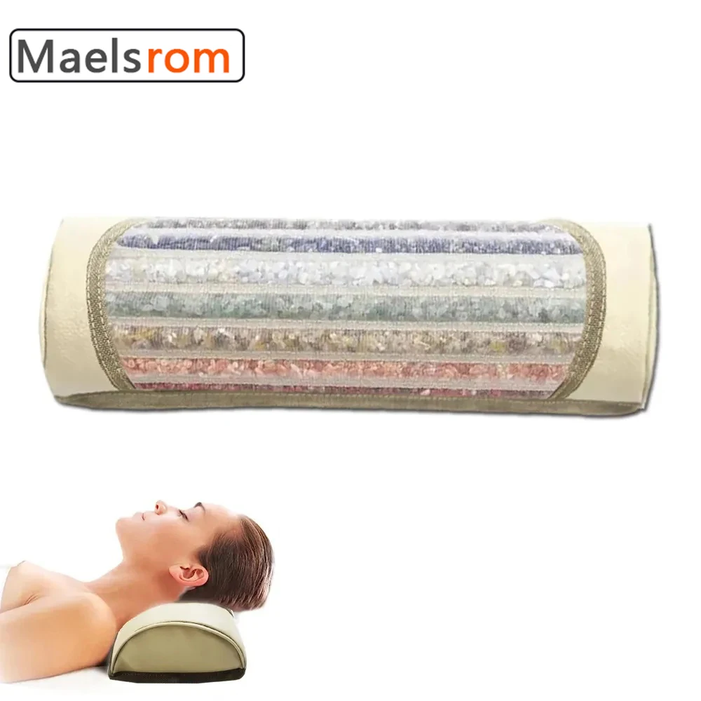 

Crystal Jade Massage Pillow With 7 Color Rainbow Chakra And Memory Foam For Neck Pain Relief Healthcare And Sleep Tight Products