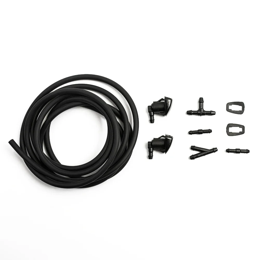 

Spray Nozzle Washer Nozzles Easy To Install With Rubber Hose Black Car Accessories Auto Connector Hose Parts Plastic