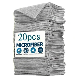 Ultra - Absorbent Microfiber Cleaning Cloths - Lint - Free, Multi - Surface, Ideal for Car Detailing, Housekeeping, and Commercial Cleaning (Grey 20pcs)