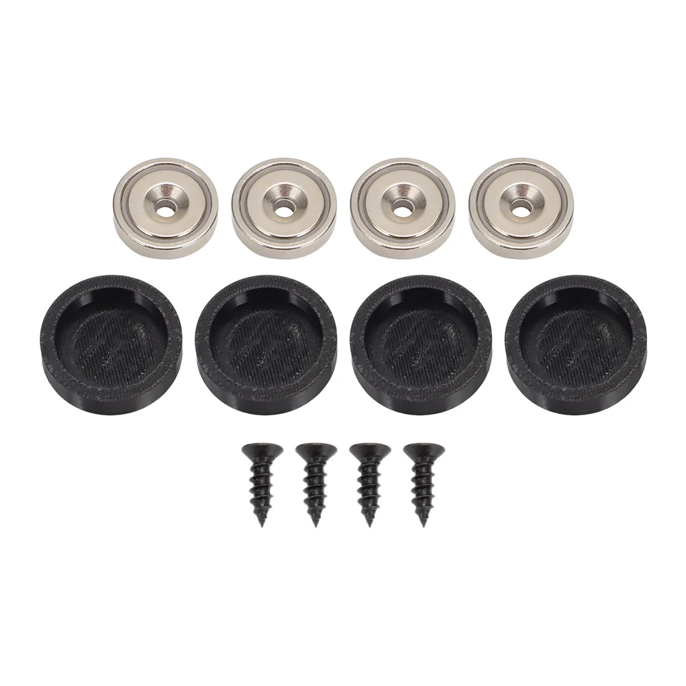 Verbesserte Universelle Schwarze Magnetische Kennzeichenhalterung | 4er-Set für vorne und hinten – Detail 3