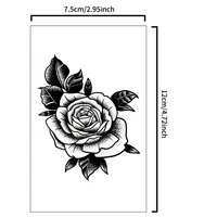 1Pcs Rose Waterproof Temporary Tattoo Stickers, Long-lasting Waterproof for One to Two Weeks, Suitable for Chest, Arm, Leg. 2