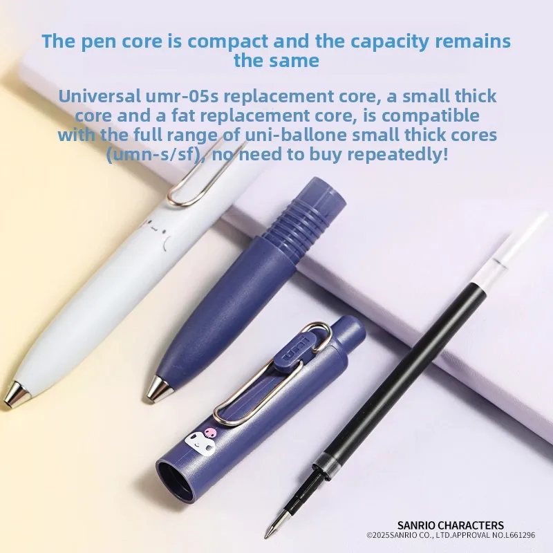 Uni Mini Small Thick Core Portable Pocket Gel Ink Pen 0.5mm Cute Cartoon Fat Dudu Signature Stationery Fun Writing Neutral Pens