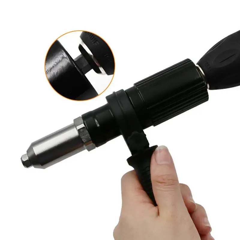 Electric RivetingGun Adapter 2.4/3.2/4.0/4.8 mm Rivet NutGun Drill Bit Nozzle Cordless Conversion Connector Power Tools