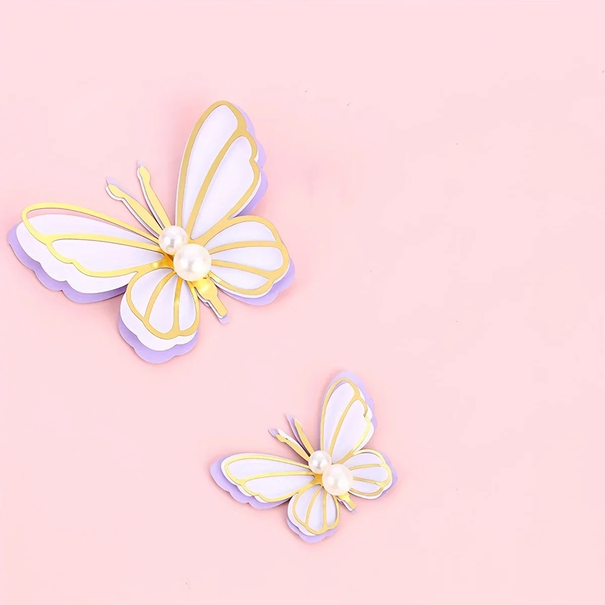 3/6pcs-Butterfly Cake Topper Sparkly 3D Butterfly